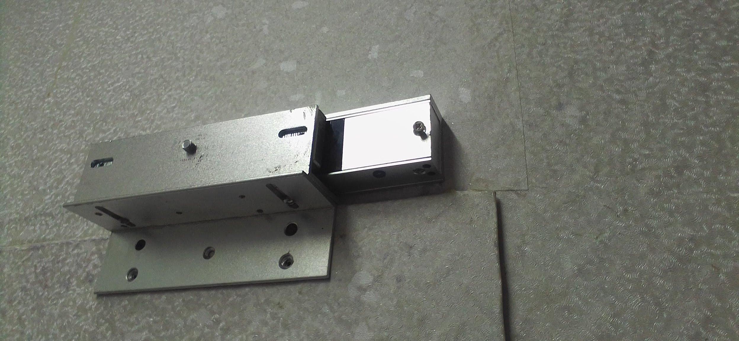 Magnetic lock commonly used with biometric or electric locks.