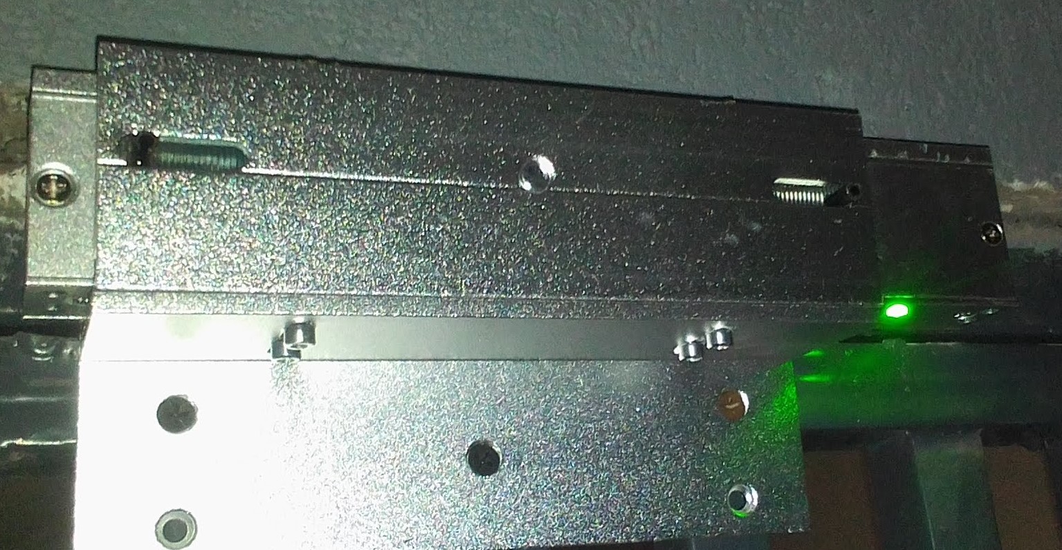 Heavy duty magnetic lock in "locked" status