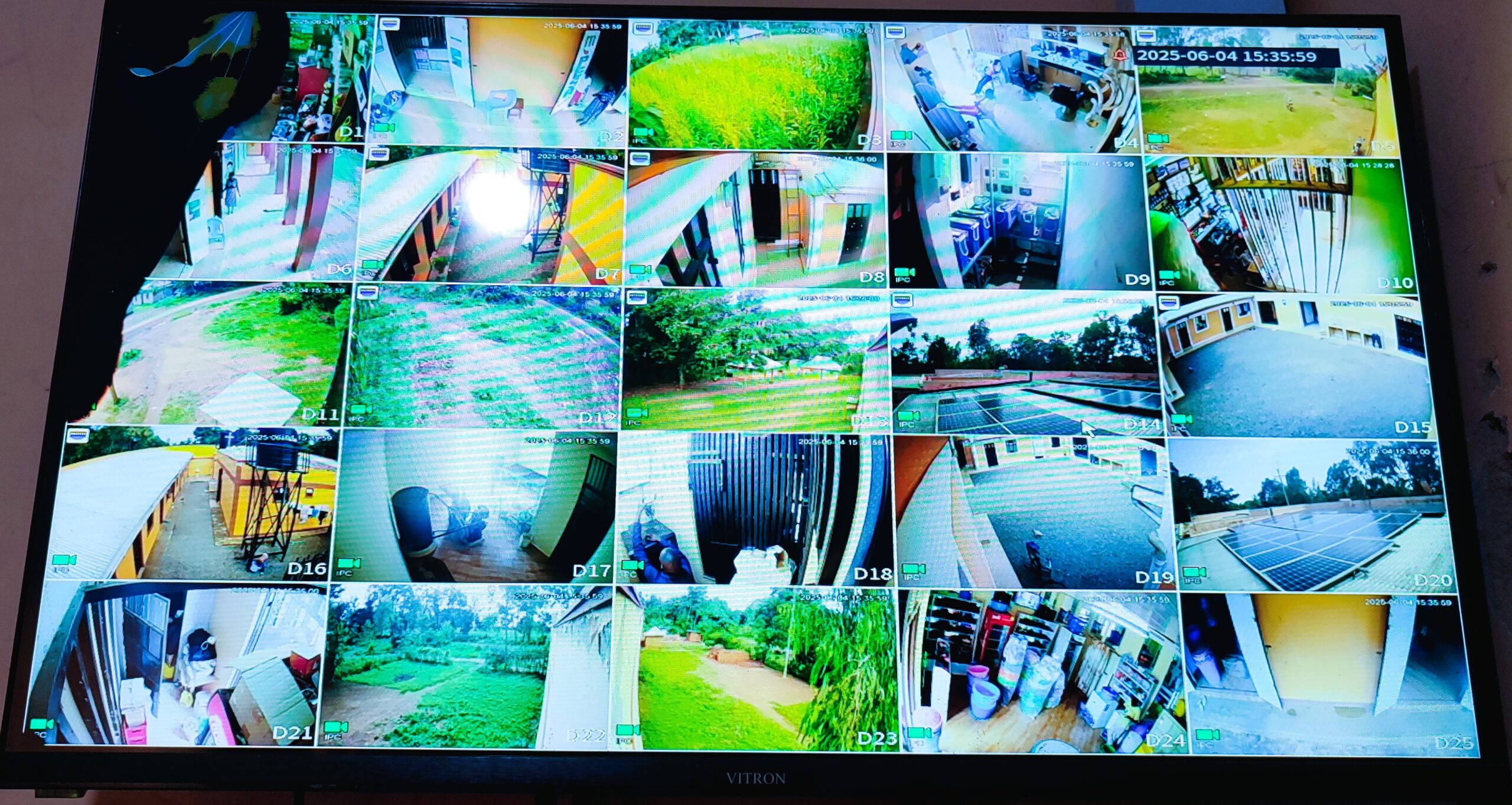 Display section of 42 cameras at a client residence in Siaya, Nyanza County