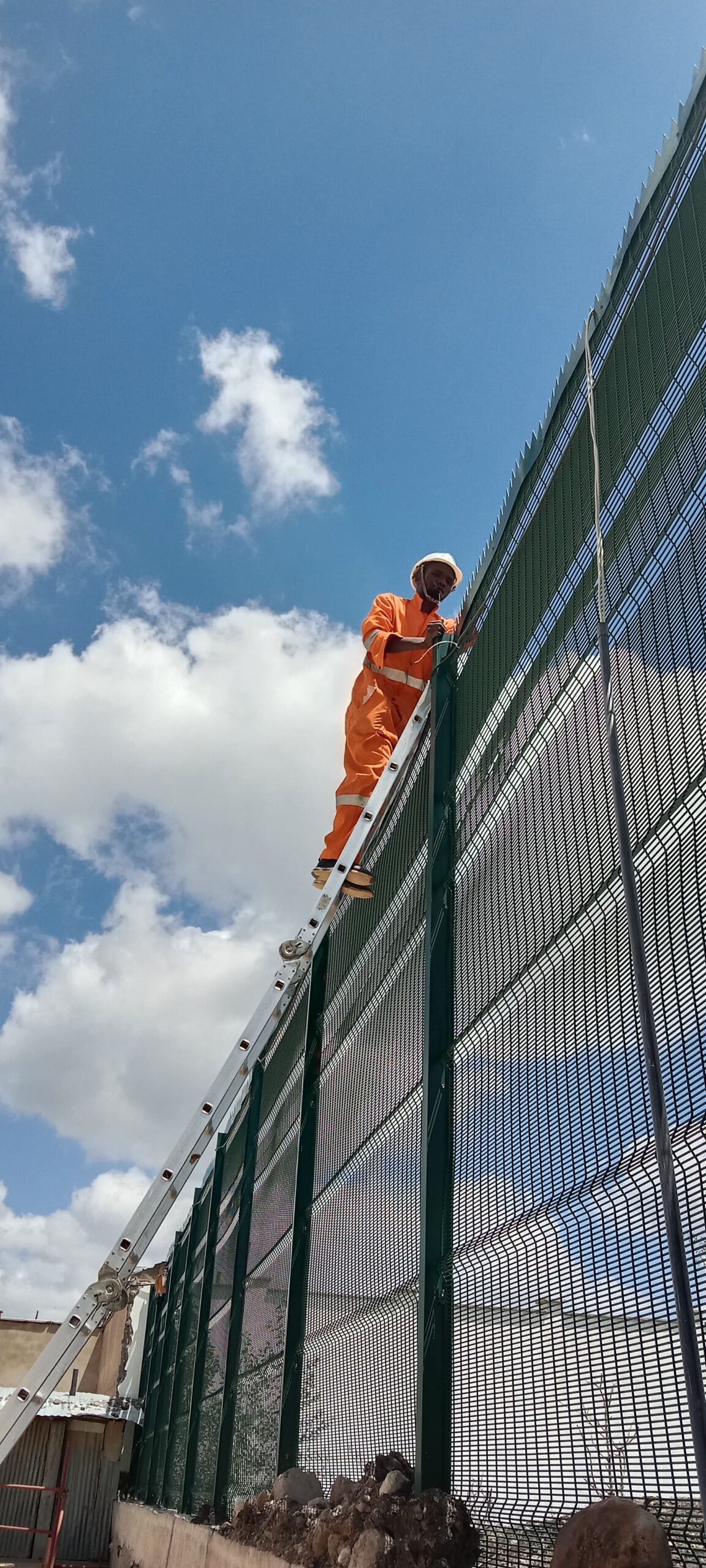 Scanfield Technologies technician during CCTV installation works